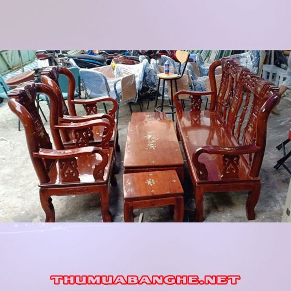 Thanh Lý Bộ Salon Gỗ Tràm Tay 8 Giá Rẻ -1