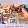 Thanh Lý Bộ Salon Gỗ Sồi Tay 12 Giá Rẻ -1