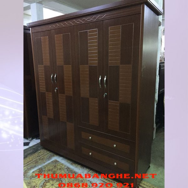 Thanh Lý Tủ Quần Áo MDF 4 Cánh Còn Mới 3