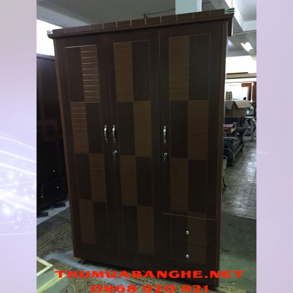 Tủ Quần Áo Cũ MDF 3 Cánh Màu Nâu 2