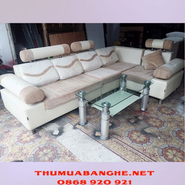 Thanh Lý Bộ Bàn Ghế Sofa Bọc Da Và Vải -1