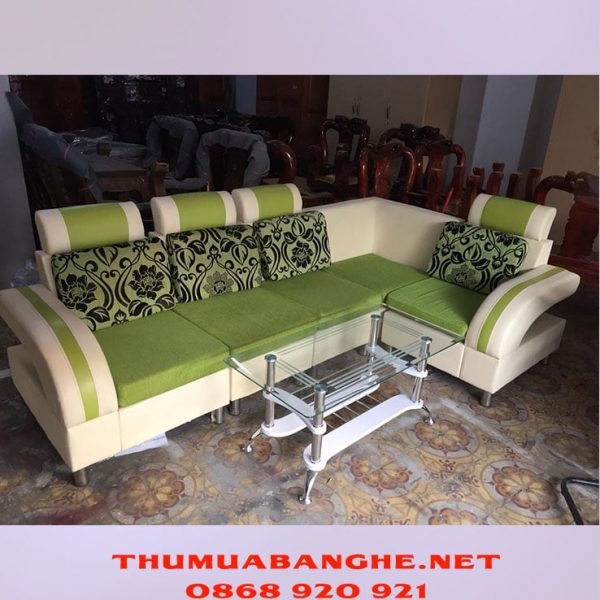 Thanh Lý Bộ Sofa Bọc Da Kèm Bàn Kính -1