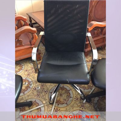 Thanh Lý Ghế Xoay Văn Phòng Lưng Lưới Tay Inox -1