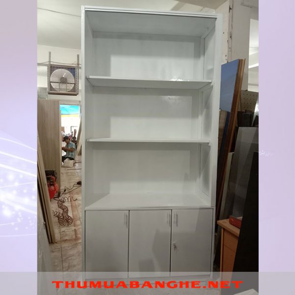 Tủ Hồ Sơ Cũ 3 Ngăn 1m2 x 2m4 Màu Xám -1