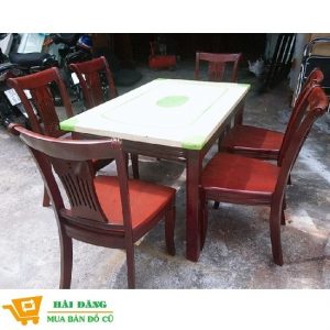 Thanh Lý Bộ Bàn Ăn 6 Ghế Mặt Đá Cũ 1 Thanh Lý Bộ Bàn Ăn 6 Ghế Mặt Đá Cũ 3