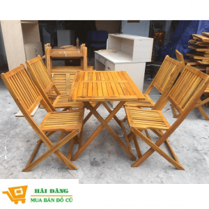 Bộ Bàn Ghế Cafe Gỗ Xếp Lớn Giá Rẻ BGCF01 1 Bộ Bàn Ghế Cafe Gỗ Xếp Lớn Giá Rẻ BGCF01 3
