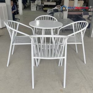 Bộ Bàn Ghế Cafe Màu Trắng Tồn Kho Hiện Đại 2 Bộ Bàn Ghế Cafe Màu Trắng Tồn Kho Hiện Đại 5