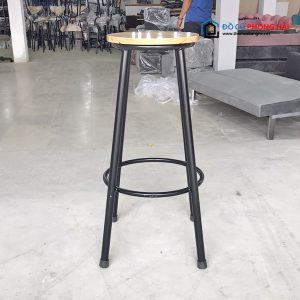 Ghế Bar Cafe Màu Tự Nhiên Chân Sắt 75CM Tồn Kho 2 Ghế Bar Cafe Màu Tự Nhiên Chân Sắt 75CM Tồn Kho 5