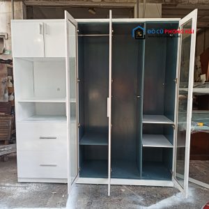 Thanh Lý Tủ Quần Áo Cửa Kính Cũ 1M97x2M Giá Rẻ 5