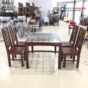 Thanh Lý Bộ Bàn Ăn Gỗ Cămxe Cũ 4 Ghế Sang Trọng 2 Thanh Lý Bộ Bàn Ăn Gỗ Cămxe Cũ 4 Ghế Sang Trọng 5
