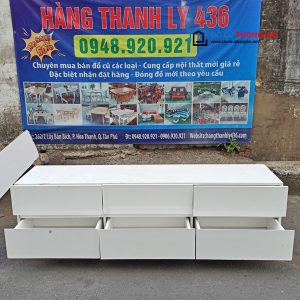 Thanh Lý Kệ Tivi 1M9 Cũ Màu Trắng Giá Rẻ 2 Thanh Lý Kệ Tivi 1M9 Cũ Màu Trắng Giá Rẻ 5