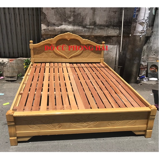 Thanh lý giường gỗ 1m6x2m mới 90% 2