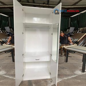 Tủ Quần Áo Màu Trắng Cũ 2M1x80CM Giá Rẻ 4