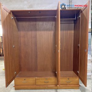 Thanh Lý Tủ Quần Áo 3 Cánh Gỗ Xoan Đào Giá Rẻ 2 Thanh Lý Tủ Quần Áo 3 Cánh Gỗ Xoan Đào Giá Rẻ 5