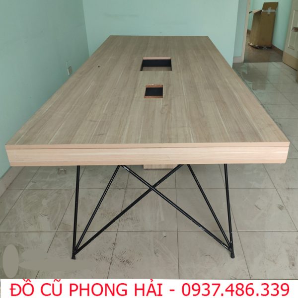 Thanh Lý Bàn Họp Chân Sắt Cũ 1m2 x 2m4 3