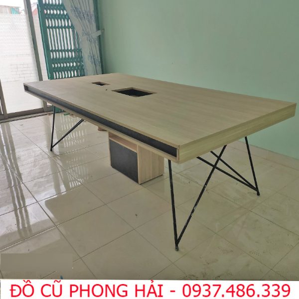 Thanh Lý Bàn Họp Chân Sắt Cũ 1m2 x 2m4 5