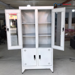 Thanh Lý Tủ Hồ Sơ Mặt Kiếng 4 cánh 1m8x85x45 Tồn Kho 5