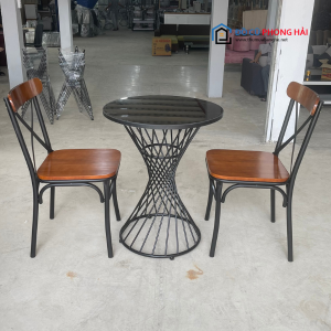 Thanh Lý Bộ Bàn Ghế Cafe Sắt Chữ X Hàng Thanh Lý 6