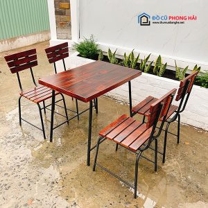 Thanh Lý Bộ Bàn Ghế Cafe Gỗ Chân Sắt Hiện Đại 2 Thanh Lý Bộ Bàn Ghế Cafe Gỗ Chân Sắt Hiện Đại 7