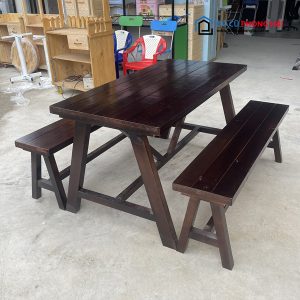 Thanh Lý Bộ Bàn Ăn Nâu Gỗ Tồn Kho Giá Rẻ 5