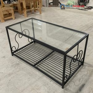 Thanh Lý Bàn Sofa Khung Sắt Vàng Mặt Kính Tồn Kho 9