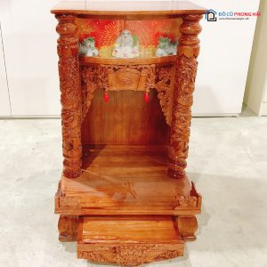Thanh Lý Bàn Thờ Thần Tài Cột Rồng Có Đèn Tồn Kho 11