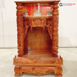 Thanh Lý Bàn Thờ Thần Tài Cột Rồng Có Đèn Tồn Kho 10