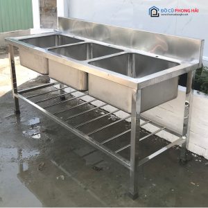 Thanh Lý Bồn Rửa Chén 3 Hộc Inox Tồn Kho 7