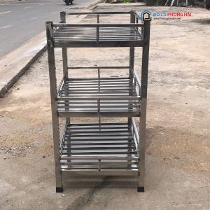 Thanh Lý Kệ Chén Inox 3 Tầng 40x60 Tồn Kho 5