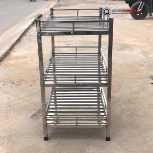 Thanh Lý Kệ Chén Inox 3 Tầng 50x80 Tồn Kho 2 Thanh Lý Kệ Chén Inox 3 Tầng 50x80 Tồn Kho 5