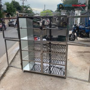 Thanh Lý Tủ Chén Inox Kính 5 Tầng 1M2 Tồn Kho 4 Thanh Lý Tủ Chén Inox Kính 5 Tầng 1M2 Tồn Kho 9
