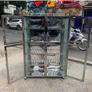 Thanh Lý Tủ Chén Inox Kính 5 Tầng 1M Tồn Kho 7