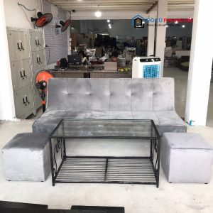 Thanh Lý Bộ Bàn Ghế Sofabed Xám Tồn Kho 7