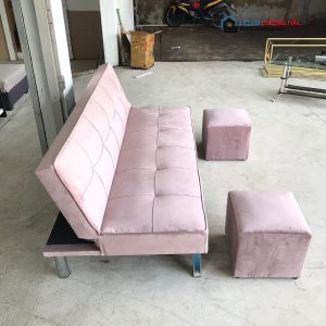Thanh Lý Bộ Bàn Ghế Sofa Bed Hồng Tồn Kho 9