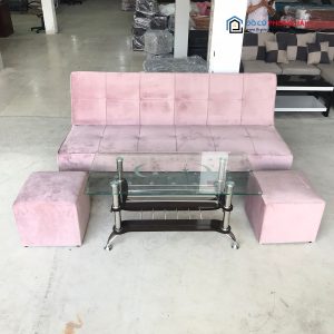 Thanh Lý Bộ Bàn Ghế Sofa Bed Hồng Tồn Kho 13