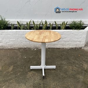 Thanh Lý Bàn Ghế Cafe Nâu Gỗ Chân Sắt Hiện Đại 9