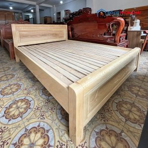 Thanh Lý Giường Gỗ Sồi 1M6x2M Sang Trọng 5