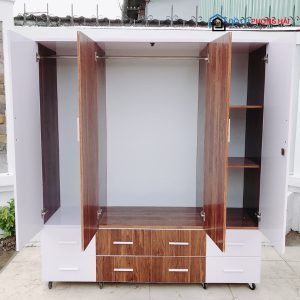 Thanh Lý Tủ Quần Áo Nhựa 4 Cánh 8 Ngăn Tồn Kho Giá Rẻ 5
