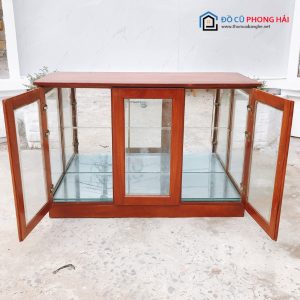 Thanh Lý Tủ Trưng Bày Gỗ Đỏ 3 Cánh Cũ Giá Rẻ 5