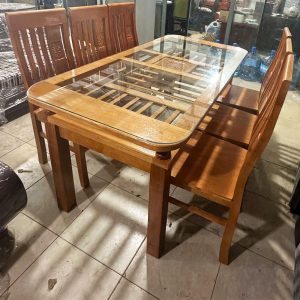 Thanh Lý Bộ Bàn Ăn 6 Ghế Gỗ Sồi Tồn Kho Giá Tốt