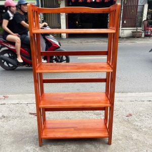 Thanh Lý Kệ Sách Gỗ Tự Nhiên 4 Tầng Tồn Kho Giá Tốt