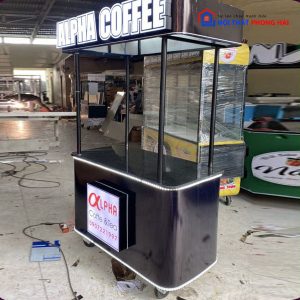 Thanh Lý Xe Cafe Take Away Đen Có Đèn Led Giá Tốt 5