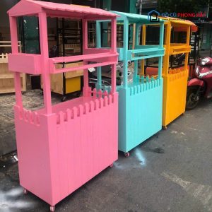 Thanh Lý Xe Trà Sữa Gỗ Nhiều Màu Tồn Kho Giá Tốt 5
