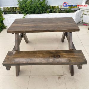 Thanh Lý Bộ Bàn Ghế Cafe Gỗ Ngoài Trời Tồn Kho Giá Tốt 5