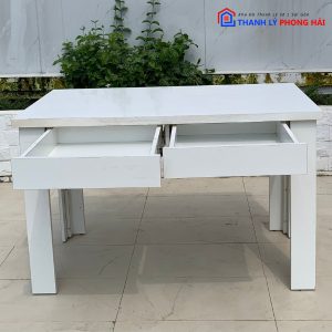 Thanh Lý Bàn Làm Việc Gỗ MDF 1M2 Trắng Cũ Giá Tốt 5