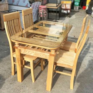 Thanh Lý Bộ Bàn Ăn 4 Ghế Gỗ Sồi Tồn Kho Giá Tốt 2 Thanh Lý Bộ Bàn Ăn 4 Ghế Gỗ Sồi Tồn Kho Giá Tốt