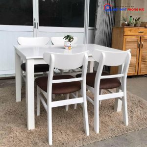 Thanh Lý Bộ Bàn Ăn 4 Ghế Mango Màu Trắng Sang Trọng Giá Tốt 2 Thanh Lý Bộ Bàn Ăn 4 Ghế Mango Màu Trắng Sang Trọng Giá Tốt 5