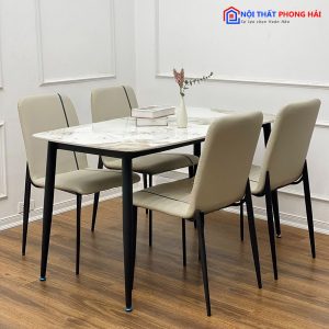 Thanh Lý Bộ Bàn Ăn 4 Ghế Bọc Da Nhập Khẩu Giá Tốt 5