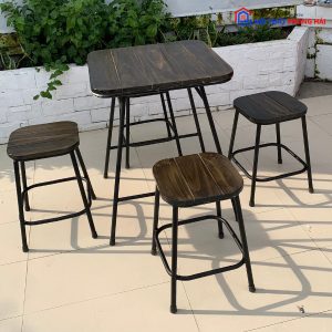 Thanh Lý Bộ Bàn Ghế Cafe Chân Sắt Mặt Gỗ Cổ Điển Giá Tốt 2 Thanh Lý Bộ Bàn Ghế Cafe Chân Sắt Mặt Gỗ Cổ Điển Giá Tốt 5