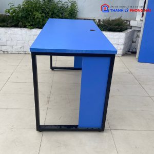 Thanh Lý Bàn Làm Việc Chân Sắt Có Bửng 1M4 Xanh Cũ Giá Tốt 5